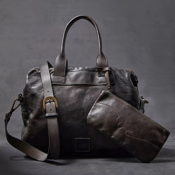 NWOT We The Free Mono Pouch Tote Bag Buttery Leather $698 - Picture 1 of 5